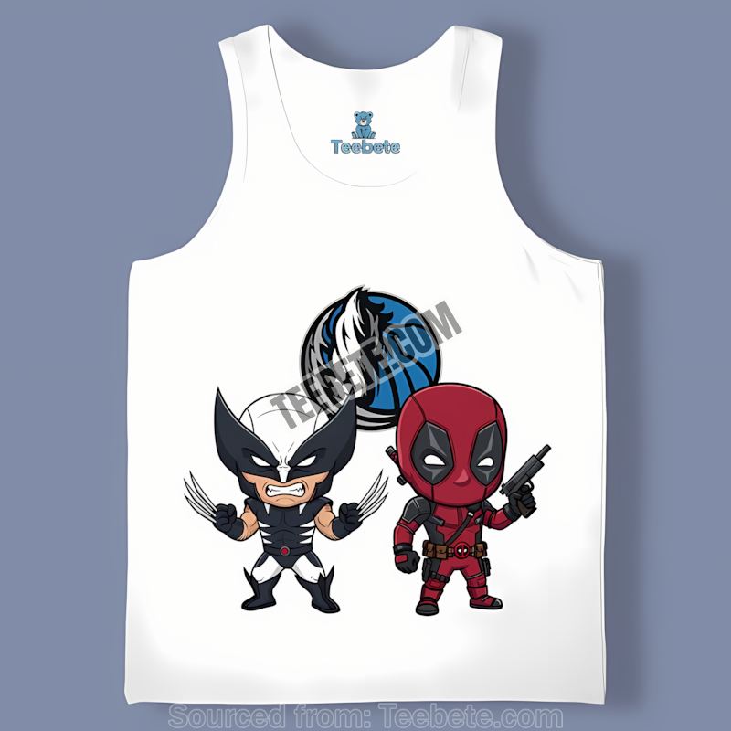 Wolverine Deadpool Superhero Dallas Mavericks Vintage Tanktop Wolverine Deadpool Superhero Dallas Mavericks Vintage Tanktop
