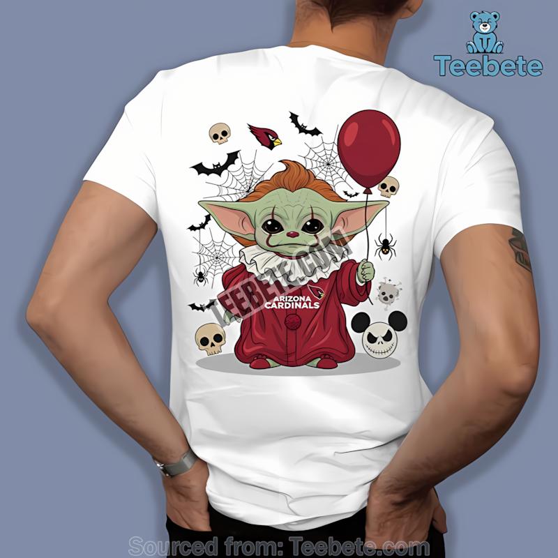 Arizona Cardinals Baby Yoda Pennywise Halloween Shirt