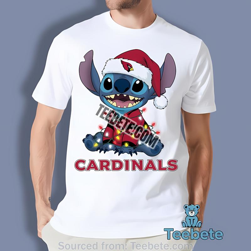 Arizona Cardinals Christmas Stitch Lights Holiday Shirt