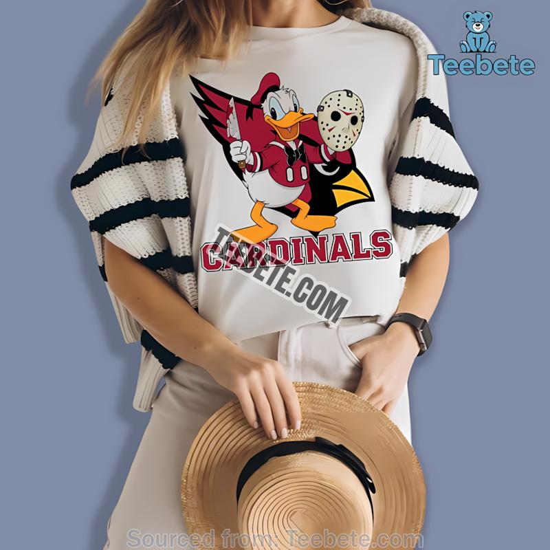 Arizona Cardinals Donald Duck Jason Mask Halloween Shirt