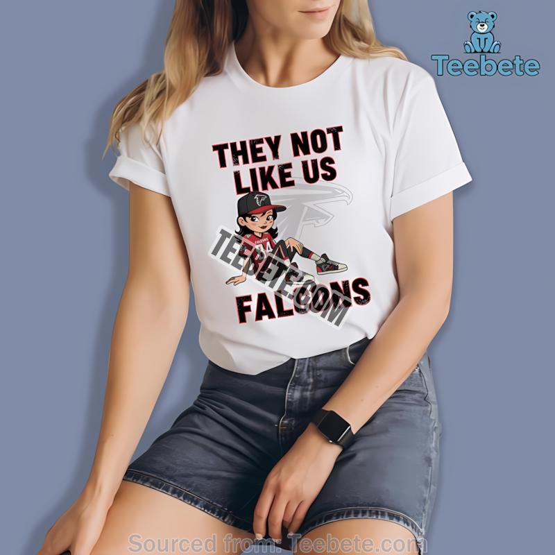 Atlanta Falcons They Not Like Us Retro Girl Design Shirt