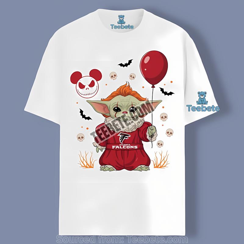 Baby Yoda Pennywise Halloween Atlanta Falcons Graphic Tshirt