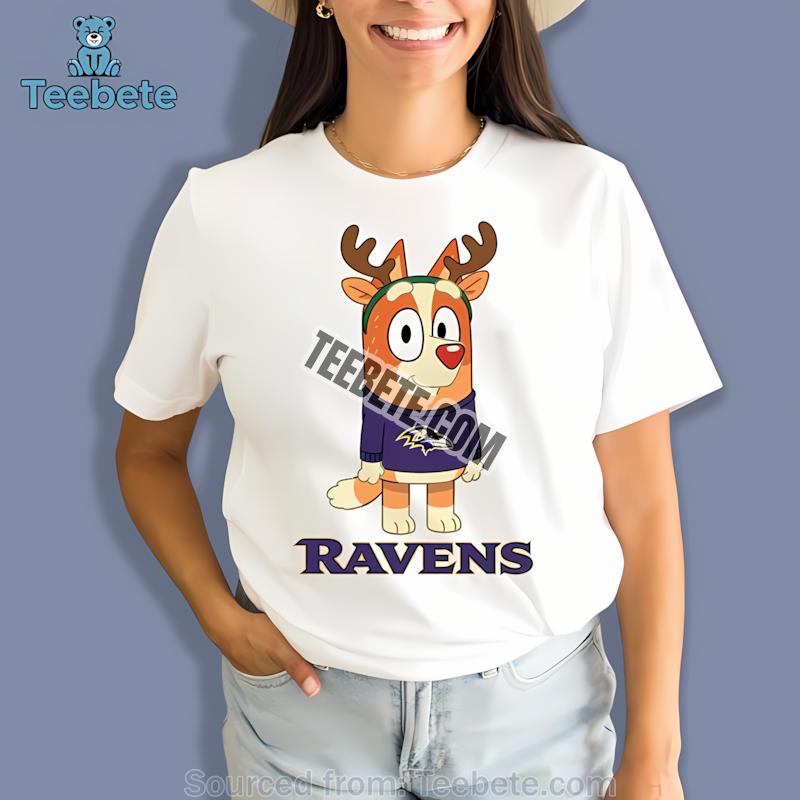 Baltimore Ravens Bingo Reindeer Christmas Shirt