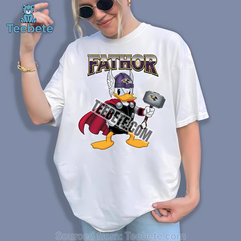 Baltimore Ravens Donald Duck Fathor Shirt