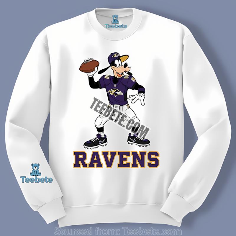 Baltimore Ravens Goofy Football Quarterback Long Sleeve Baltimore Ravens Goofy Football Quarterback Long Sleeve