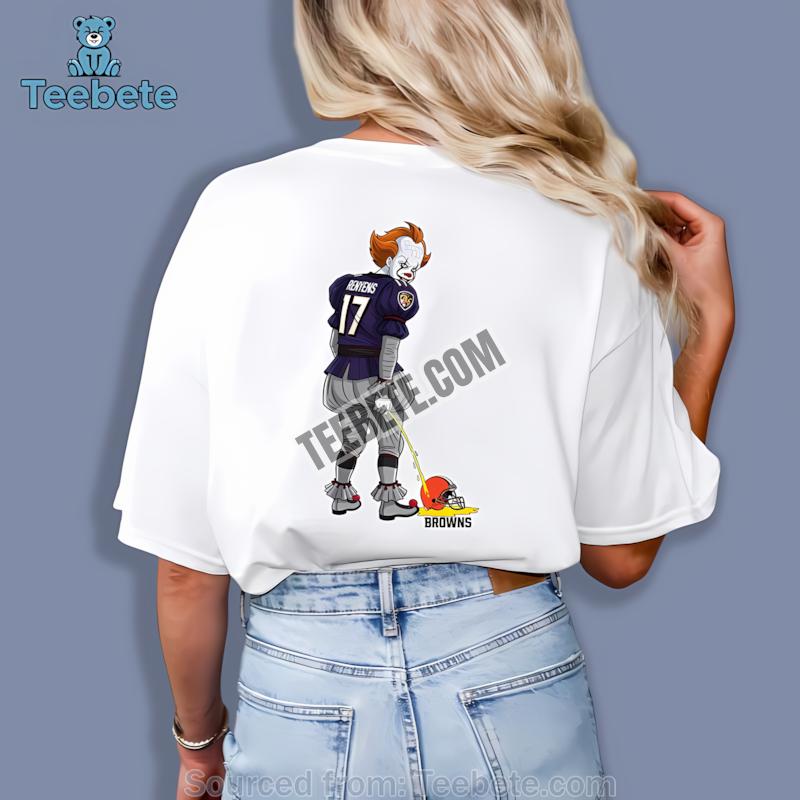 Baltimore Ravens Halloween Pennywise Cleveland Browns Rivalry Shirt