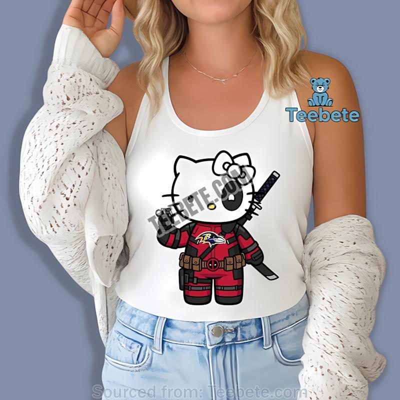 Baltimore Ravens Hello Kitty Deadpool Shirt