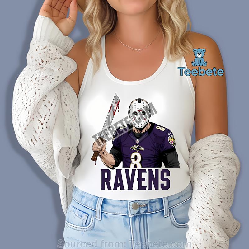 Baltimore Ravens Jason Voorhees Machete Horror Football Shirt