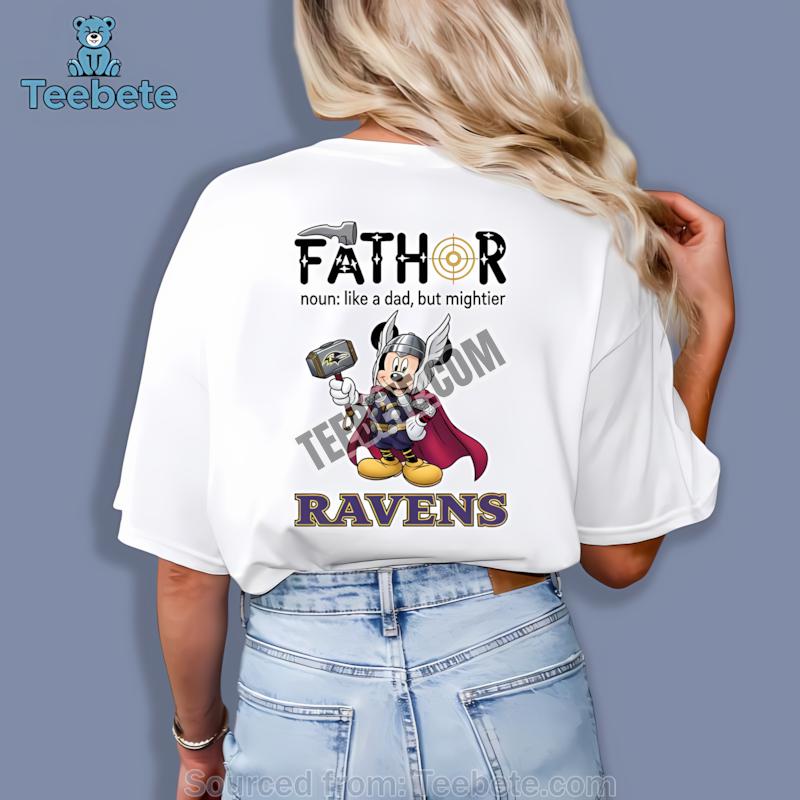 Baltimore Ravens Mickey Mouse Fathor Shirt