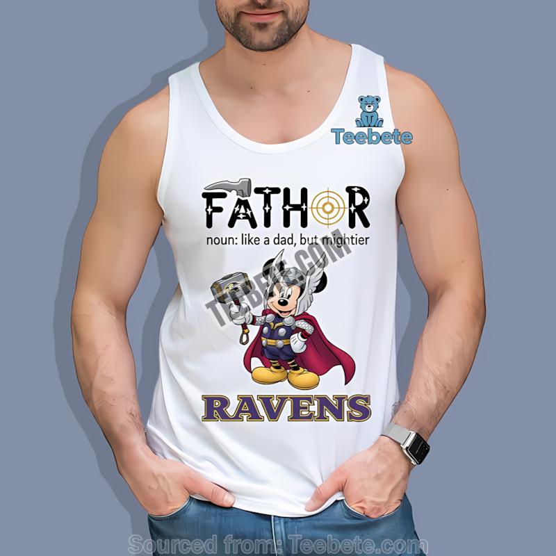 Baltimore Ravens Mickey Mouse Fathor Shirt