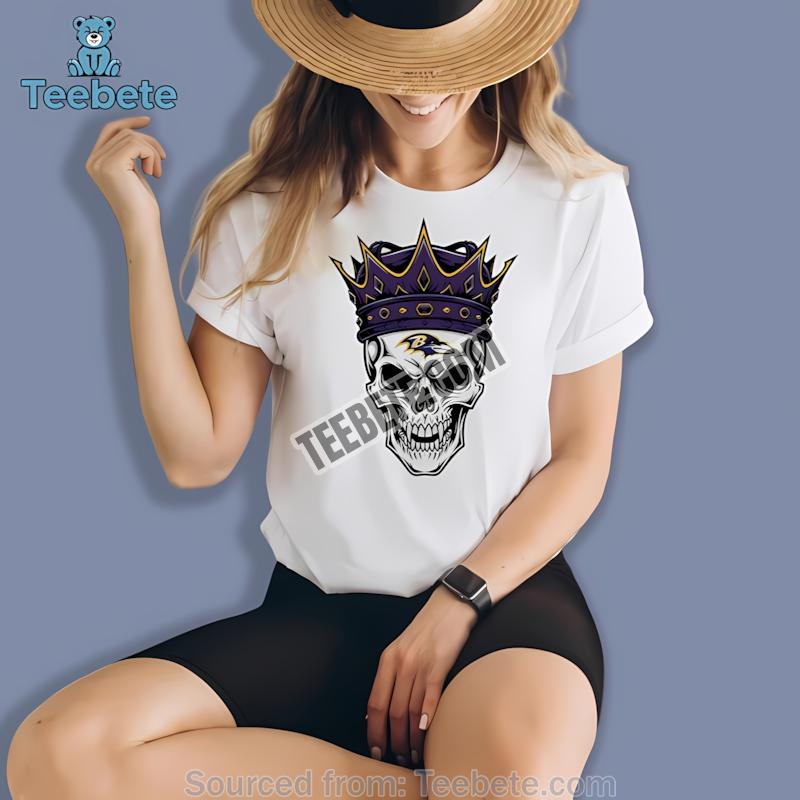 Baltimore Ravens Skull Crown Dark Grunge Shirt