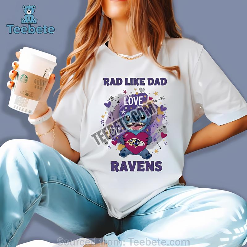 Baltimore Ravens Stitch Rad Like Dad Shirt