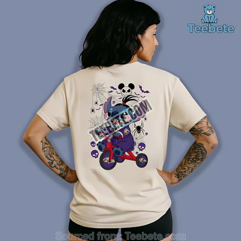 Baltimore Ravens Stitch Saw Halloween Shirt