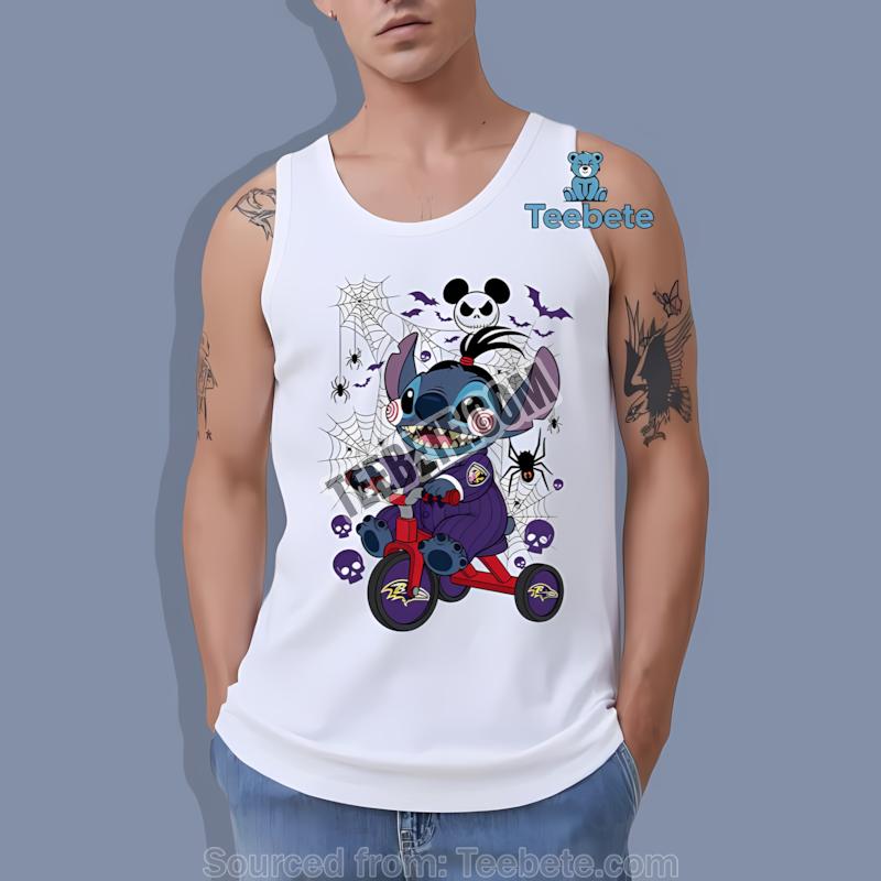 Baltimore Ravens Stitch Saw Halloween Shirt