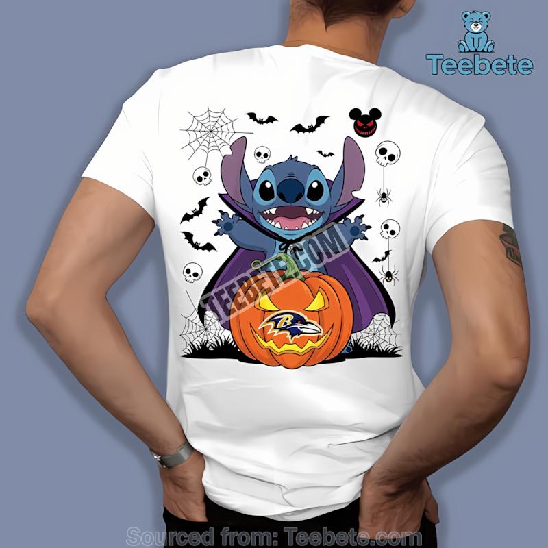 Baltimore Ravens Stitch Witch Halloween Shirt
