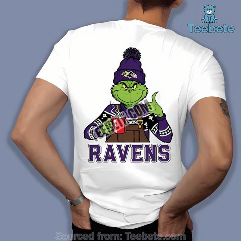 Baltimore Ravens The Grinch Winter Hot Cocoa Holiday Shirt