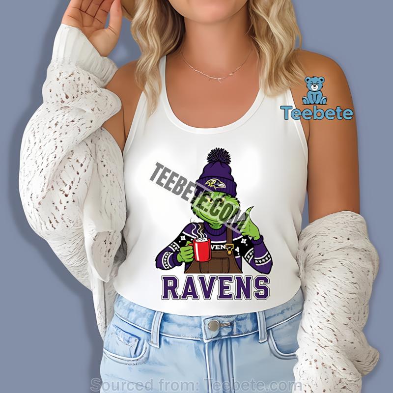 Baltimore Ravens The Grinch Winter Hot Cocoa Holiday Shirt