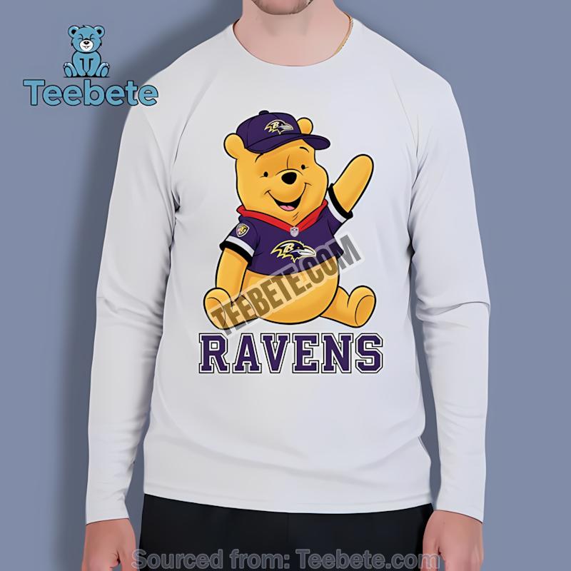 Baltimore Ravens Winnie The Pooh Football Team Spirit Long Sleeve Baltimore Ravens Winnie The Pooh Football Team Spirit Long Sleeve