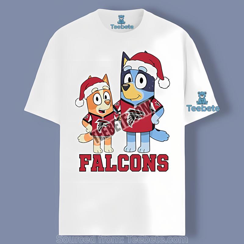 Bluey Bingo Christmas Atlanta Falcons Tshirt