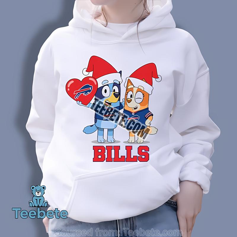 Buffalo Bills Bluey And Bingo Christmas Hoodie Buffalo Bills Bluey And Bingo Christmas Hoodie