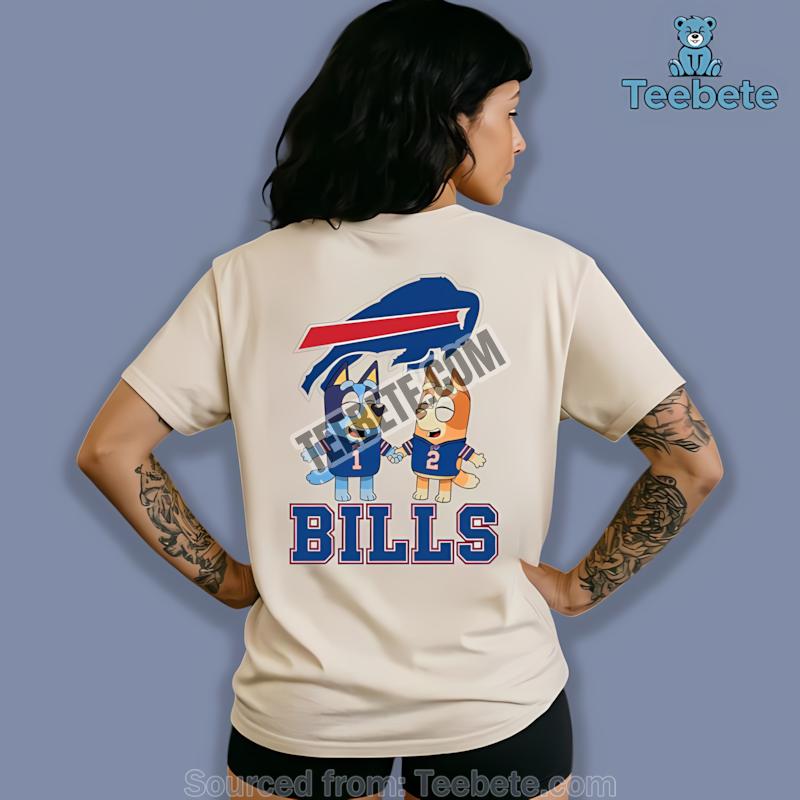Buffalo Bills Bluey And Bingo Holding Hands Shirt