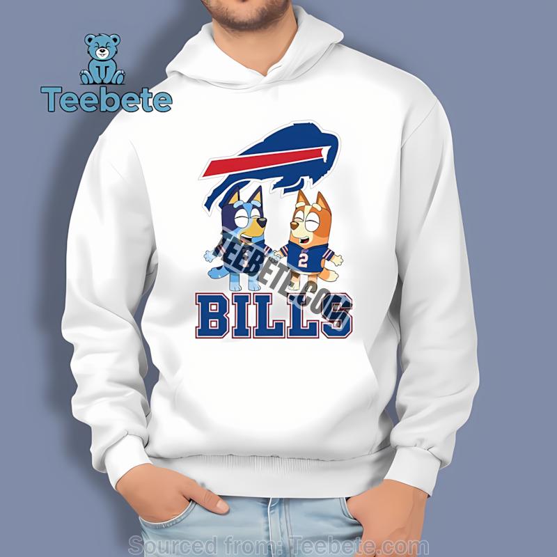 Buffalo Bills Bluey And Bingo Holding Hands Hoodie Buffalo Bills Bluey And Bingo Holding Hands Hoodie