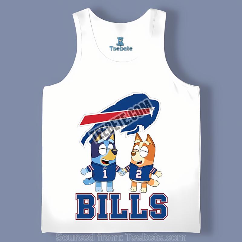 Buffalo Bills Bluey And Bingo Holding Hands Tanktop Buffalo Bills Bluey And Bingo Holding Hands Tanktop