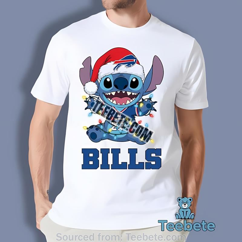 Buffalo Bills Christmas Stitch Lights Holiday Shirt