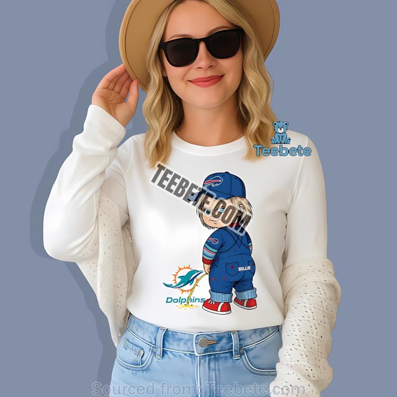 Buffalo Bills Chucky Miami Dolphins Rivalry Long Sleeve Buffalo Bills Chucky Miami Dolphins Rivalry Long Sleeve