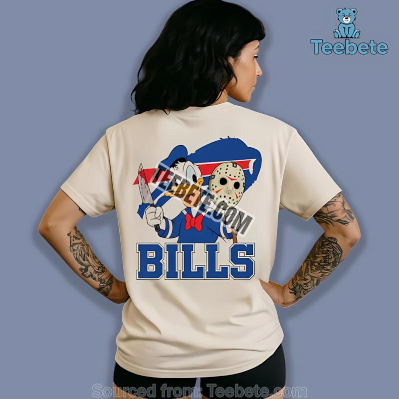 Buffalo Bills Donald Duck Jason Mask Halloween Shirt