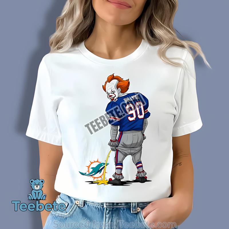 Buffalo Bills Halloween Pennywise Miami Dolphins Rivalry Shirt