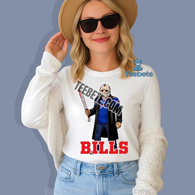 Buffalo Bills Jason Voorhees Halloween Long Sleeve Buffalo Bills Jason Voorhees Halloween Long Sleeve