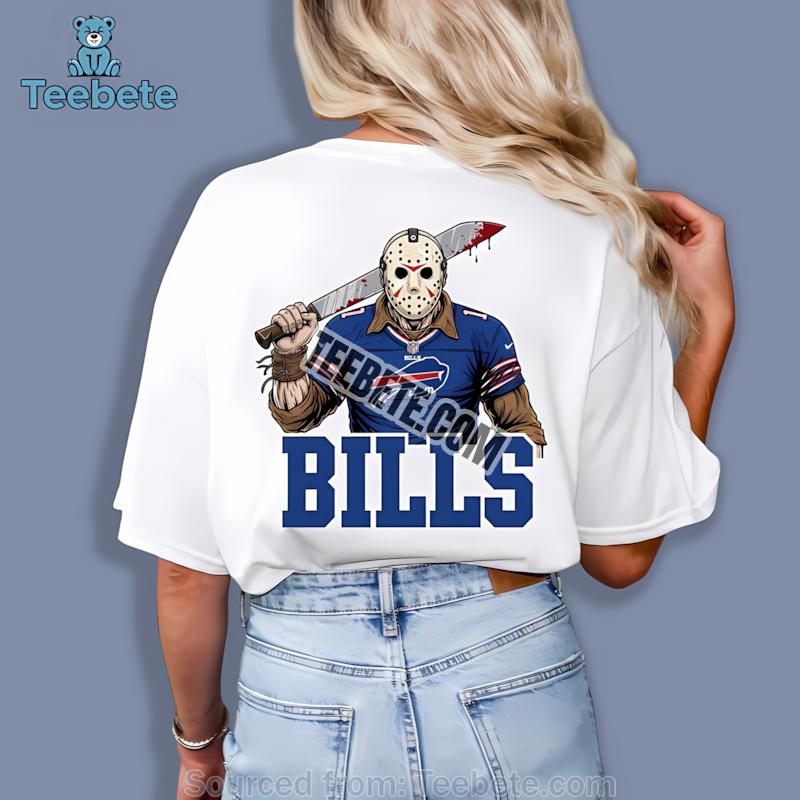 Buffalo Bills Jason Voorhees Machete Horror Football Shirt