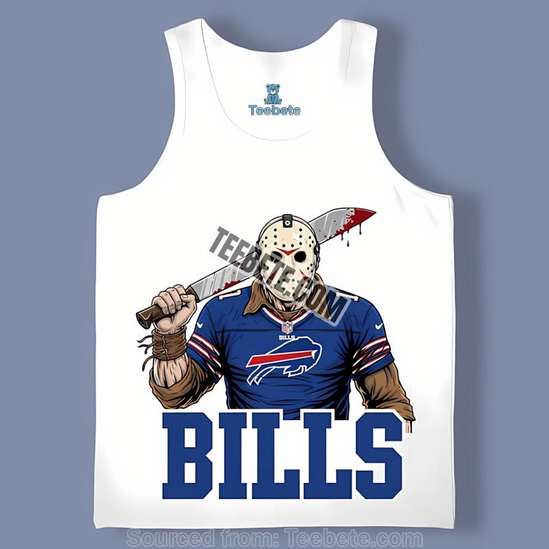 Buffalo Bills Jason Voorhees Machete Horror Football Tanktop Buffalo Bills Jason Voorhees Machete Horror Football Tanktop