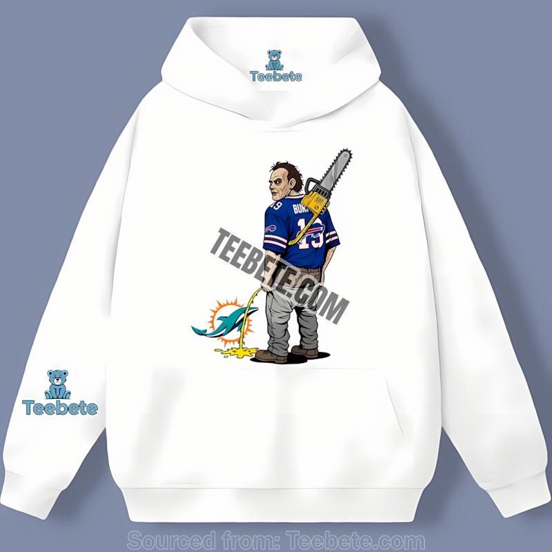 Buffalo Bills Leatherface Miami Dolphins Rivalry Hoodie Buffalo Bills Leatherface Miami Dolphins Rivalry Hoodie