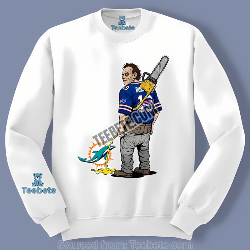 Buffalo Bills Leatherface Miami Dolphins Rivalry Long Sleeve Buffalo Bills Leatherface Miami Dolphins Rivalry Long Sleeve