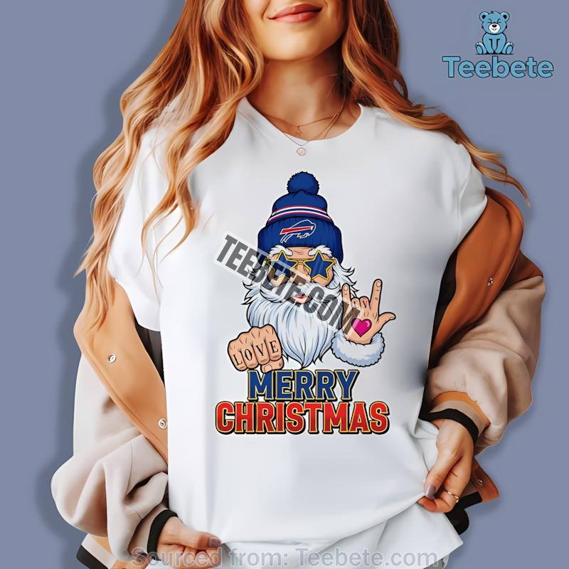 Buffalo Bills Rock Santa Merry Christmas Shirt