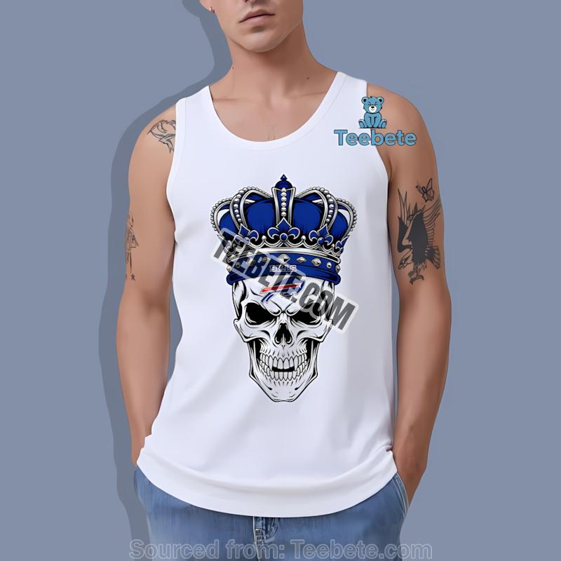 Buffalo Bills Skull Crown Dark Grunge Tanktop Buffalo Bills Skull Crown Dark Grunge Tanktop