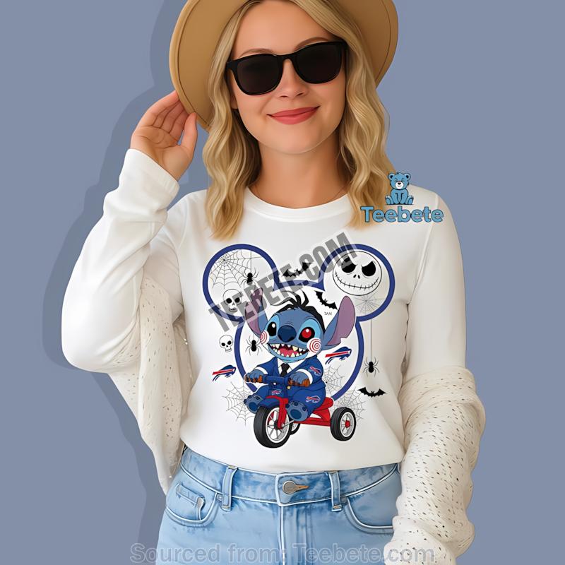Buffalo Bills Stitch Saw Halloween Long Sleeve Buffalo Bills Stitch Saw Halloween Long Sleeve