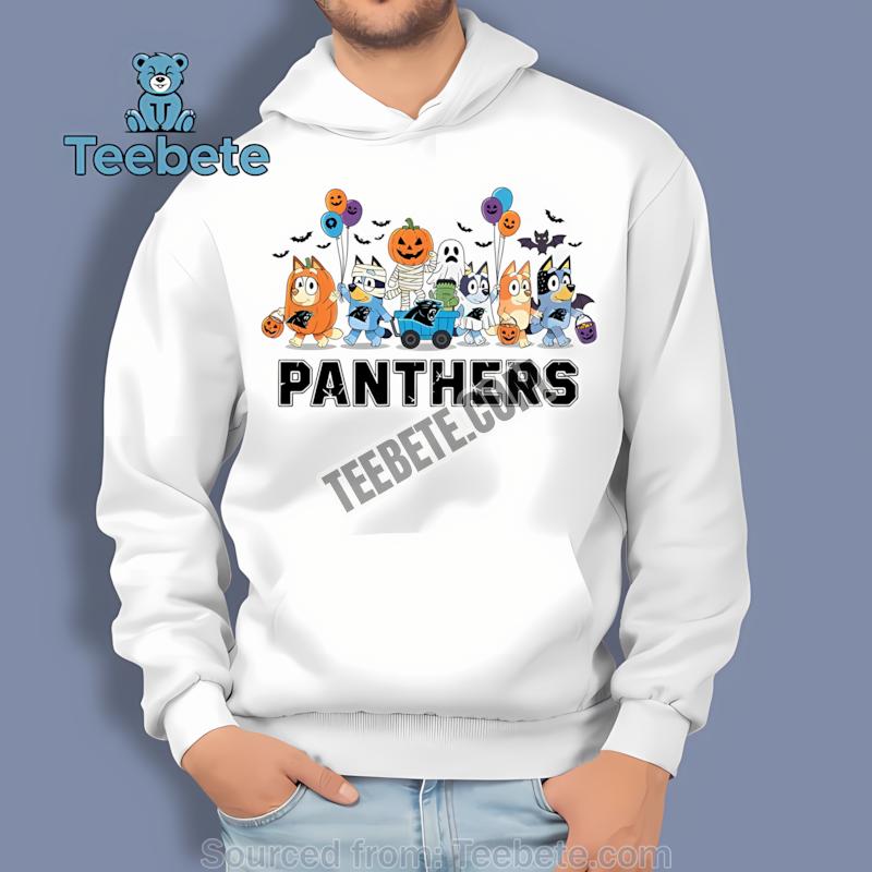 Carolina Panthers Bluey Costume Halloween Parade Hoodie Carolina Panthers Bluey Costume Halloween Parade Hoodie