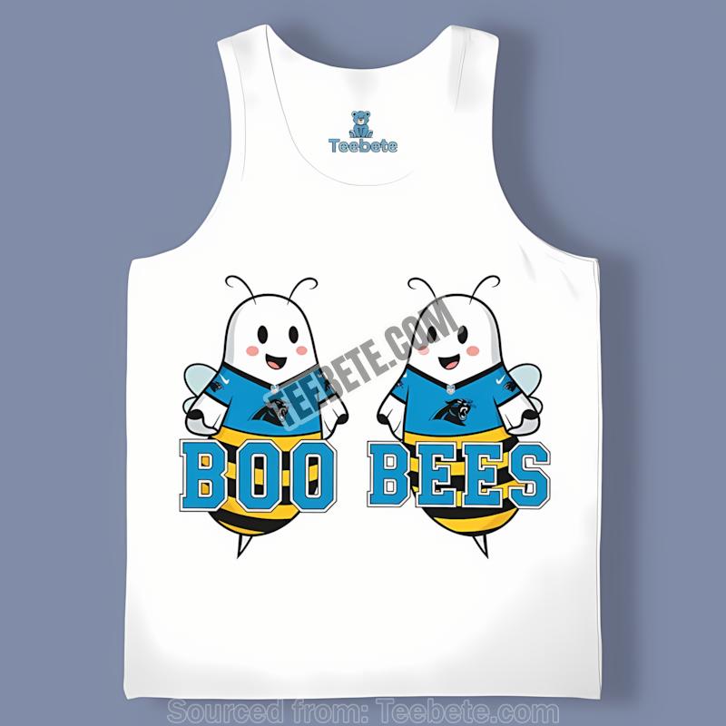 Carolina Panthers Boo Bees Funny Halloween Tanktop Carolina Panthers Boo Bees Funny Halloween Tanktop