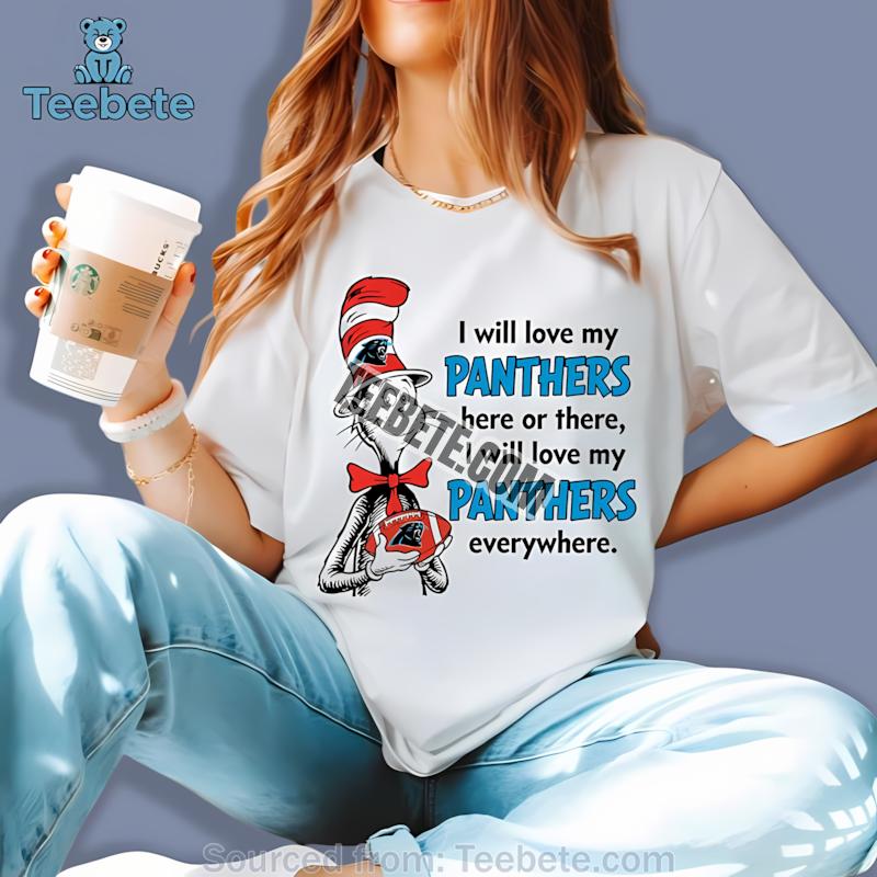Carolina Panthers Cat In The Hat Love Theme Shirt