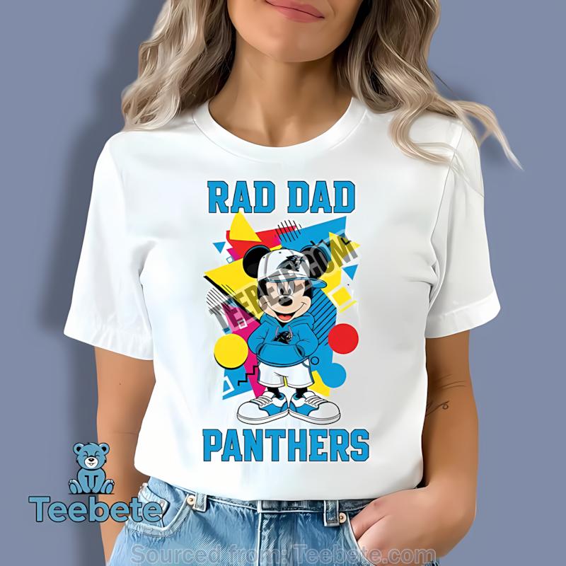 Carolina Panthers Mickey Mouse Rad Dad Family Shirt