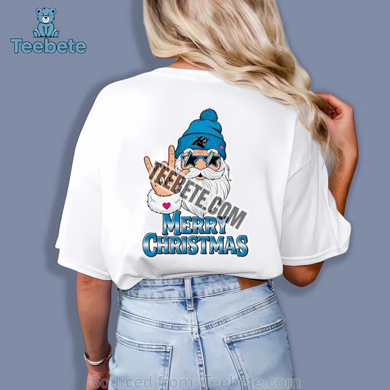 Carolina Panthers Rock Santa Christmas Party Shirt