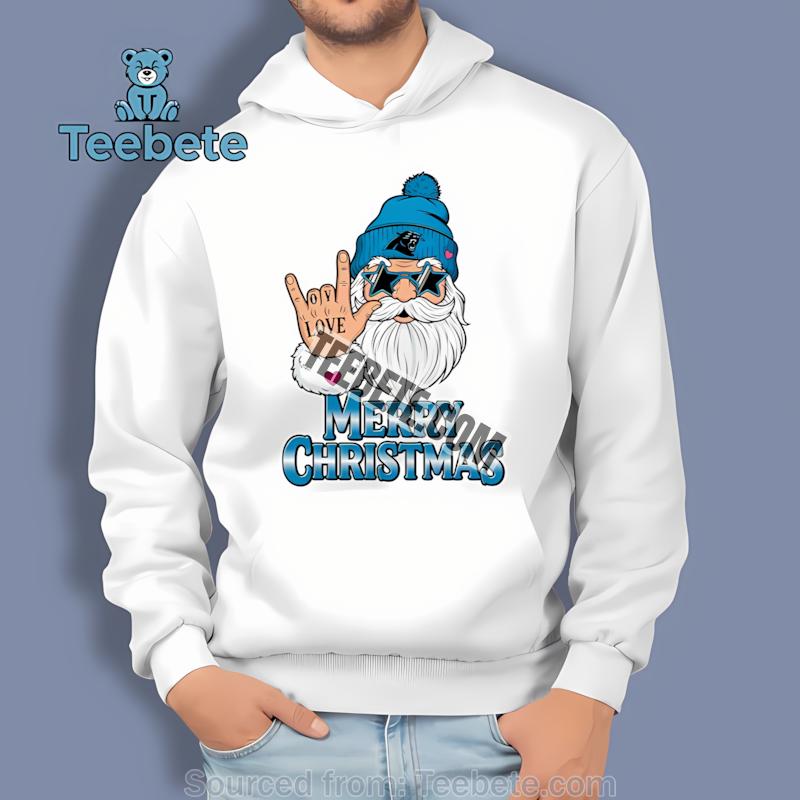 Carolina Panthers Rock Santa Christmas Party Hoodie Carolina Panthers Rock Santa Christmas Party Hoodie