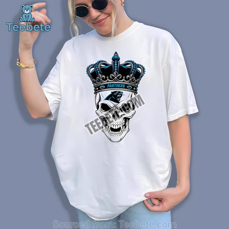 Carolina Panthers Skull Crown Grunge Art Shirt