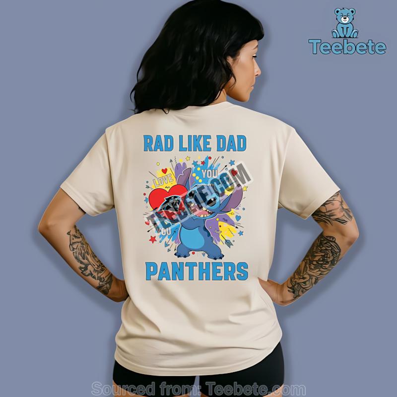 Carolina Panthers Stitch Rad Dad Fathers Day Shirt