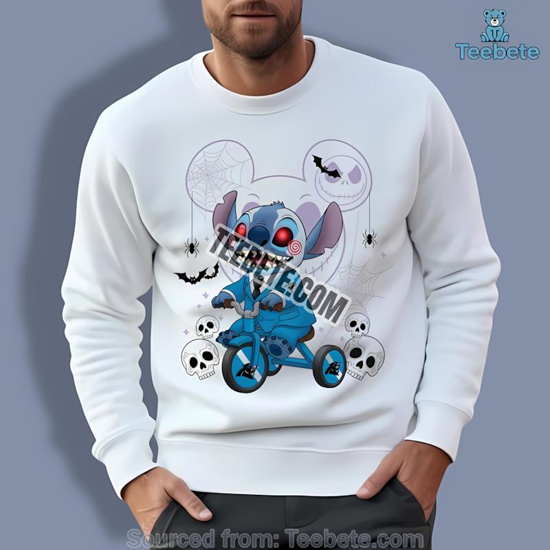 Carolina Panthers Stitch Saw Horror Halloween Long Sleeve Carolina Panthers Stitch Saw Horror Halloween Long Sleeve