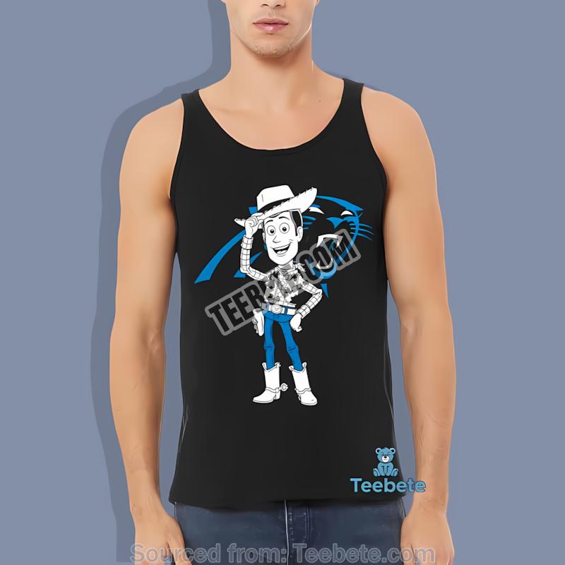 Carolina Panthers Woody Toy Story Character Tanktop Carolina Panthers Woody Toy Story Character Tanktop