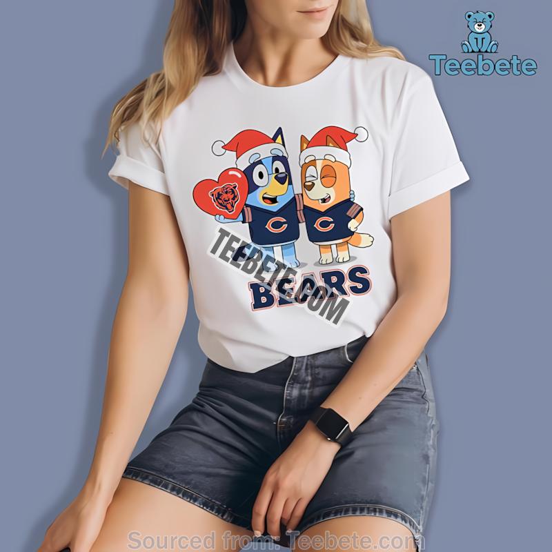 Chicago Bears Bluey And Bingo Christmas Shirt